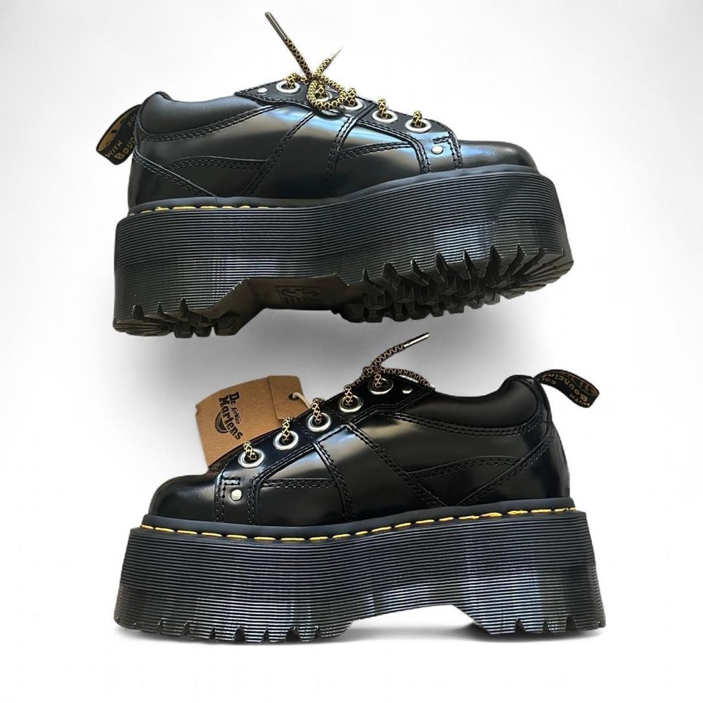 NWOT Dr. Martens Black Platform Bex Quad Max 5i patent leather - Picture 2 of 5
